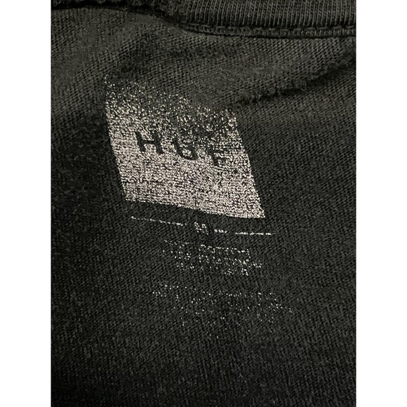 HUF Shirt Mens Medium Black Target Logo Graphic Streetwear Skate Crewneck Tee - Picture 6 of 6